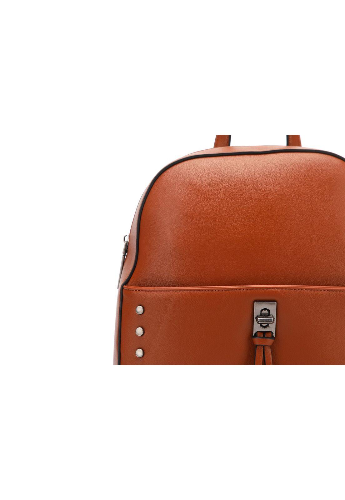 Mochila Mujer Chocolate Pollini-4