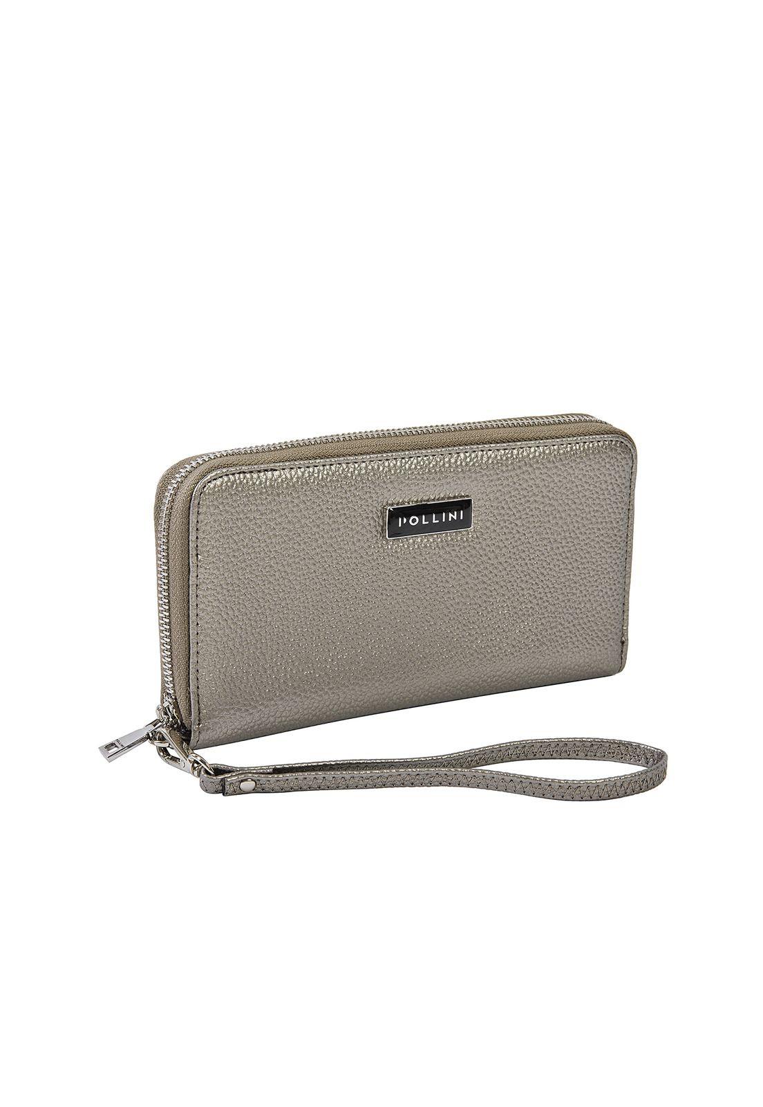 Billetera Mujer Gris metalizado Pollini-3