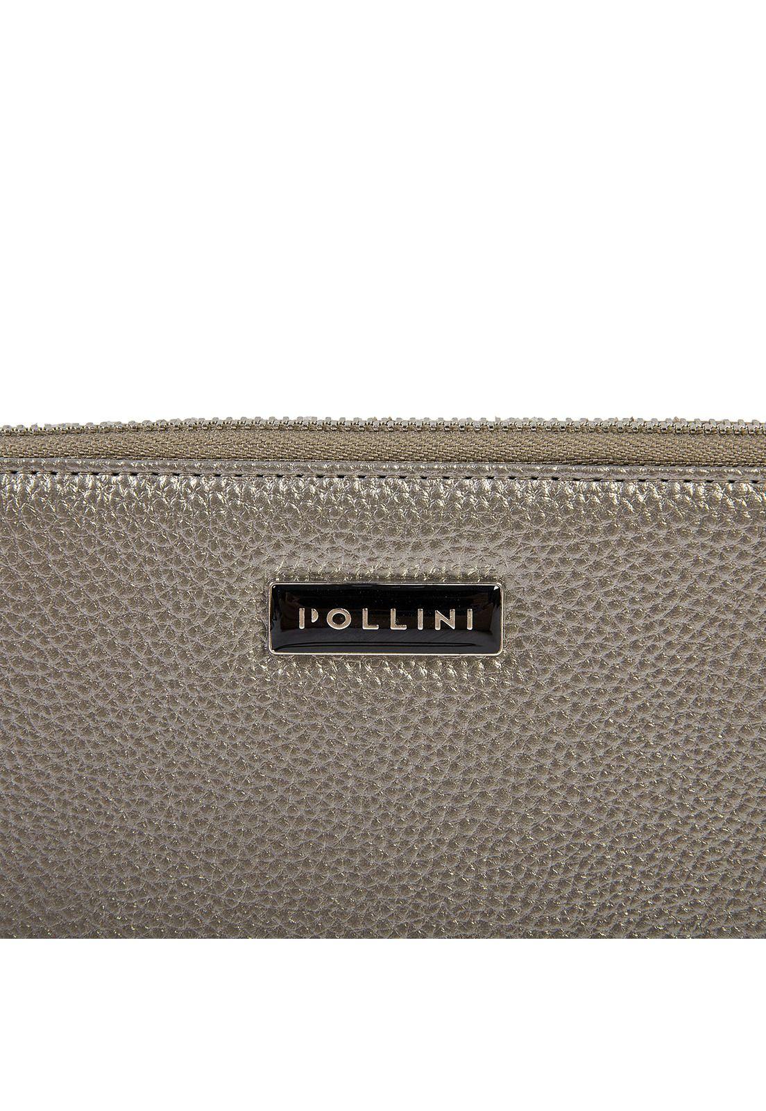Billetera Mujer Gris metalizado Pollini-4