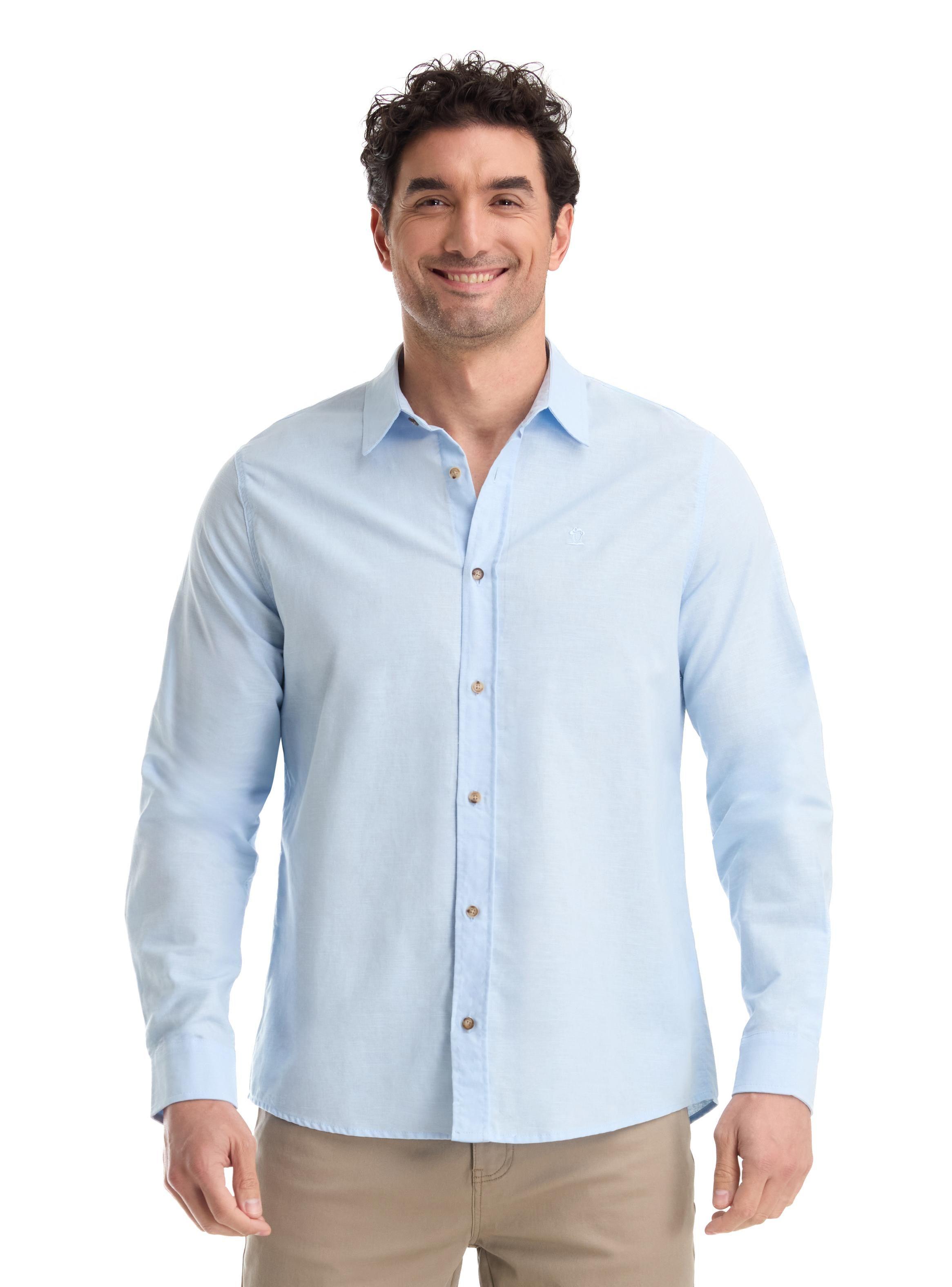 Camisa Hombre Manga Larga Lino Panama Jack-0