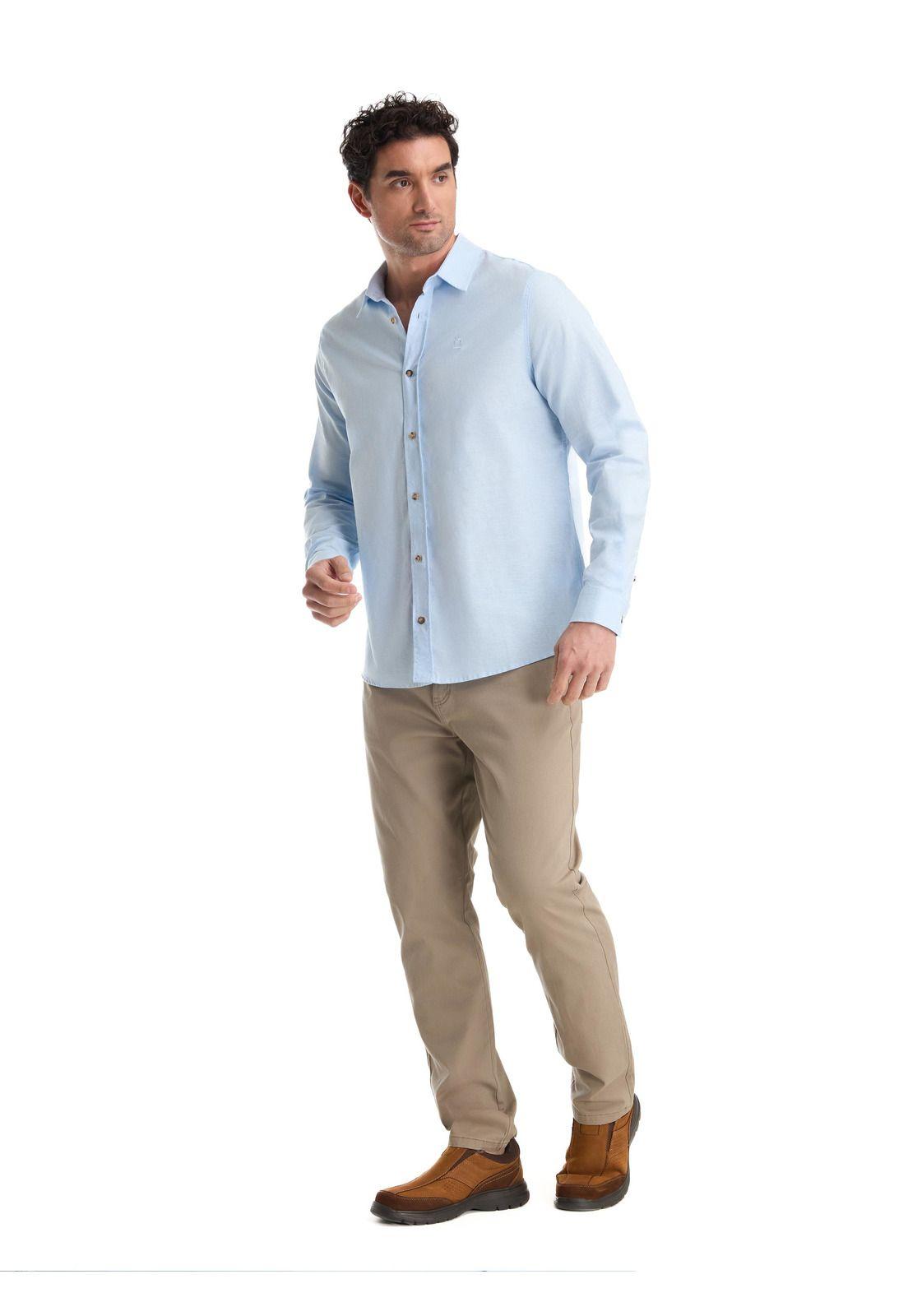 Camisa Hombre Manga Larga Lino Panama Jack-1