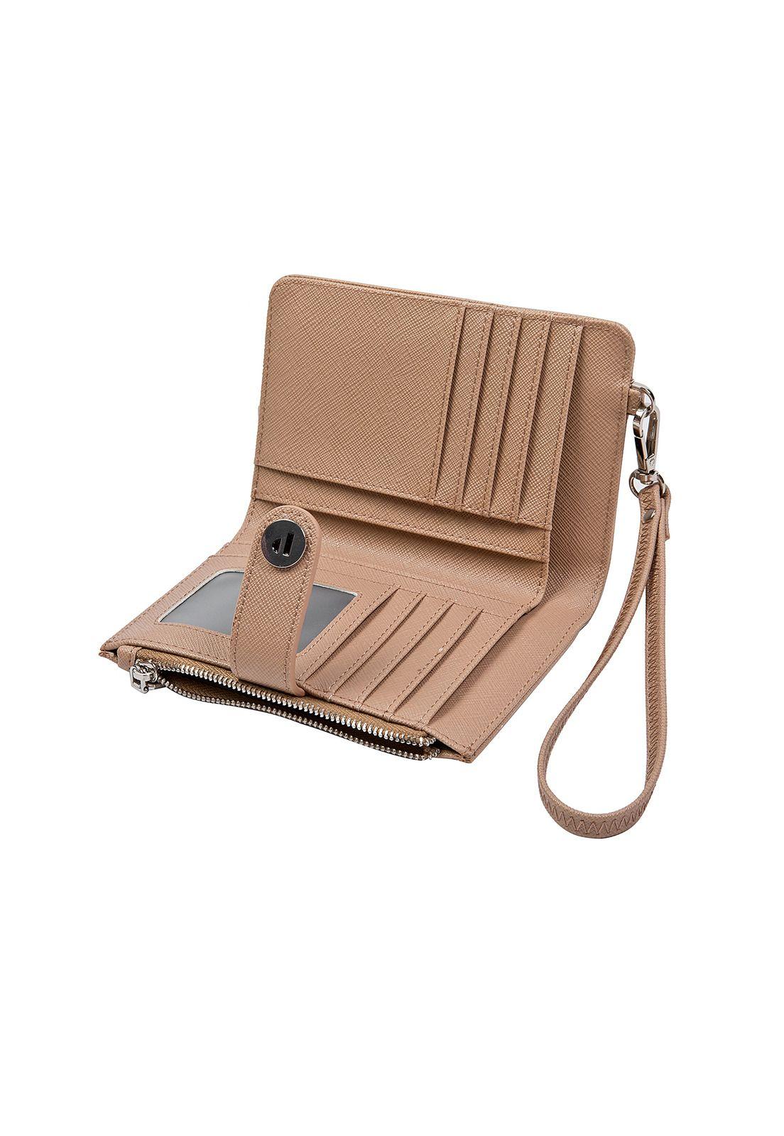 Billetera Mujer Taupe Pollini-2