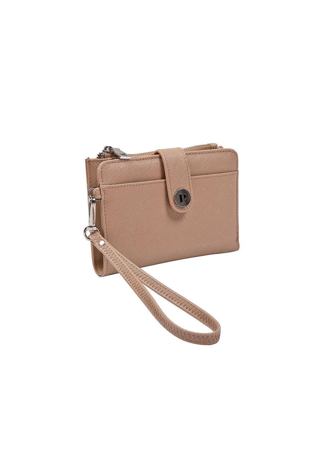 Billetera Mujer Taupe Pollini-3