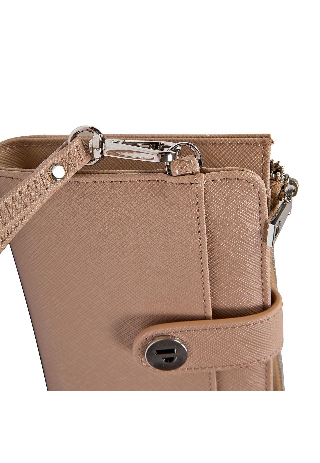 Billetera Mujer Taupe Pollini-5