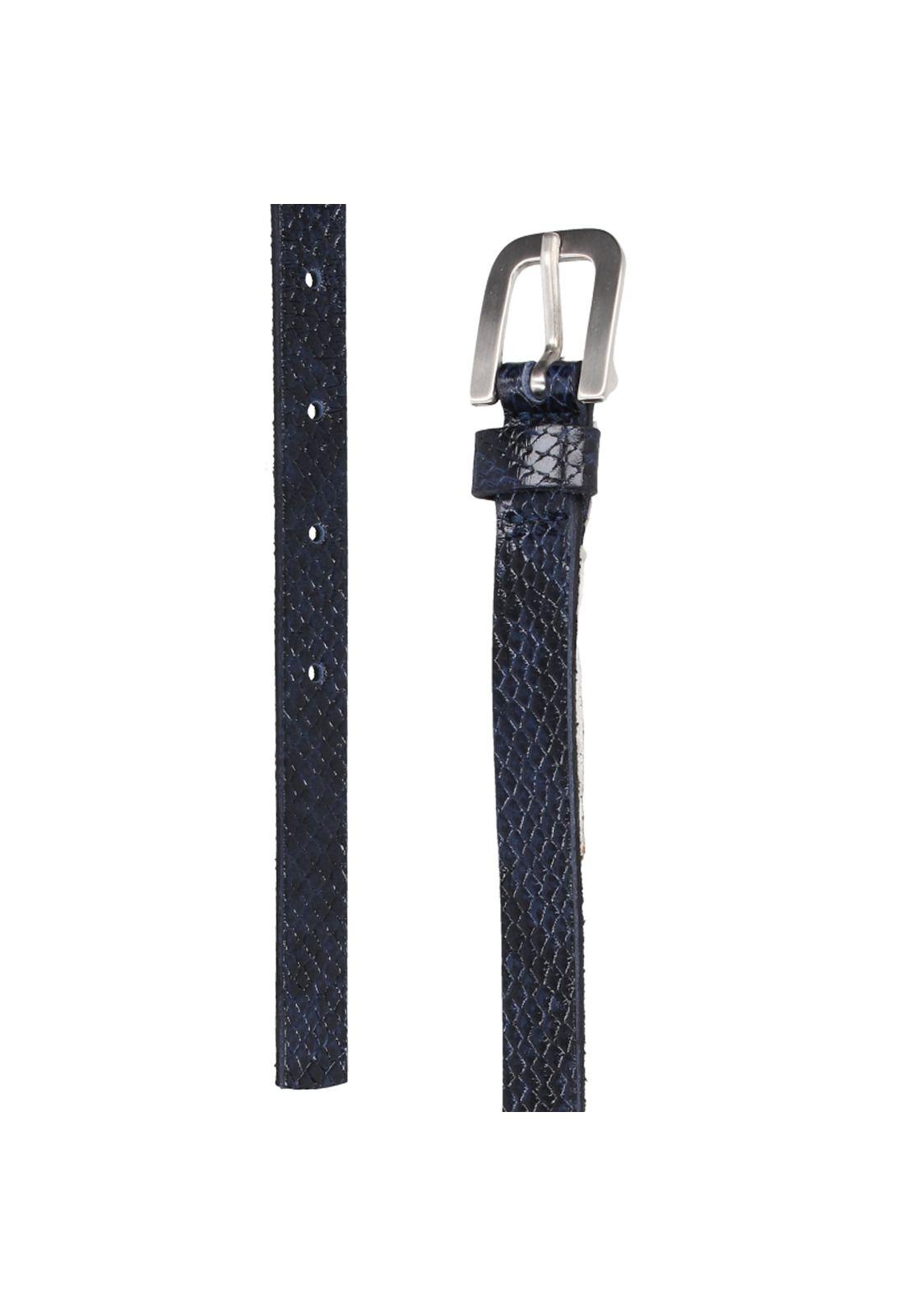 Cinturón Cuero Mujer Azul Pollini-2