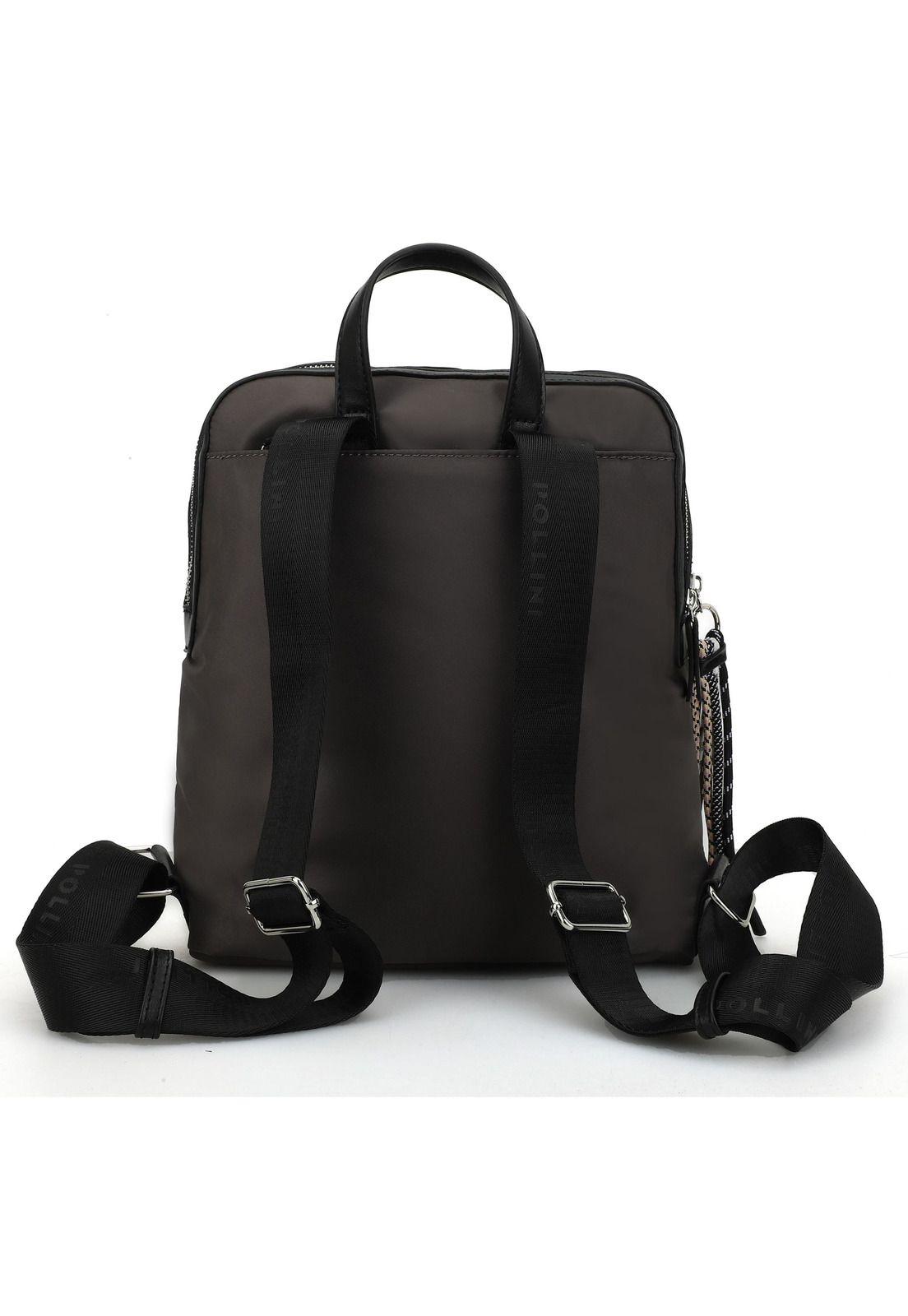 Mochila Mujer Gris Pollini-1