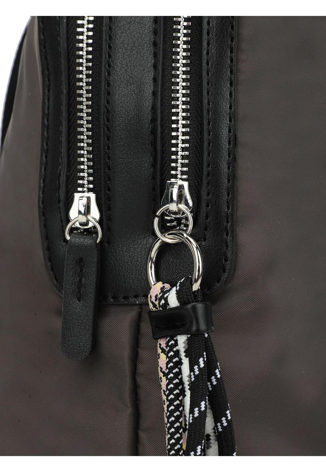 Mochila Mujer Gris Pollini-4