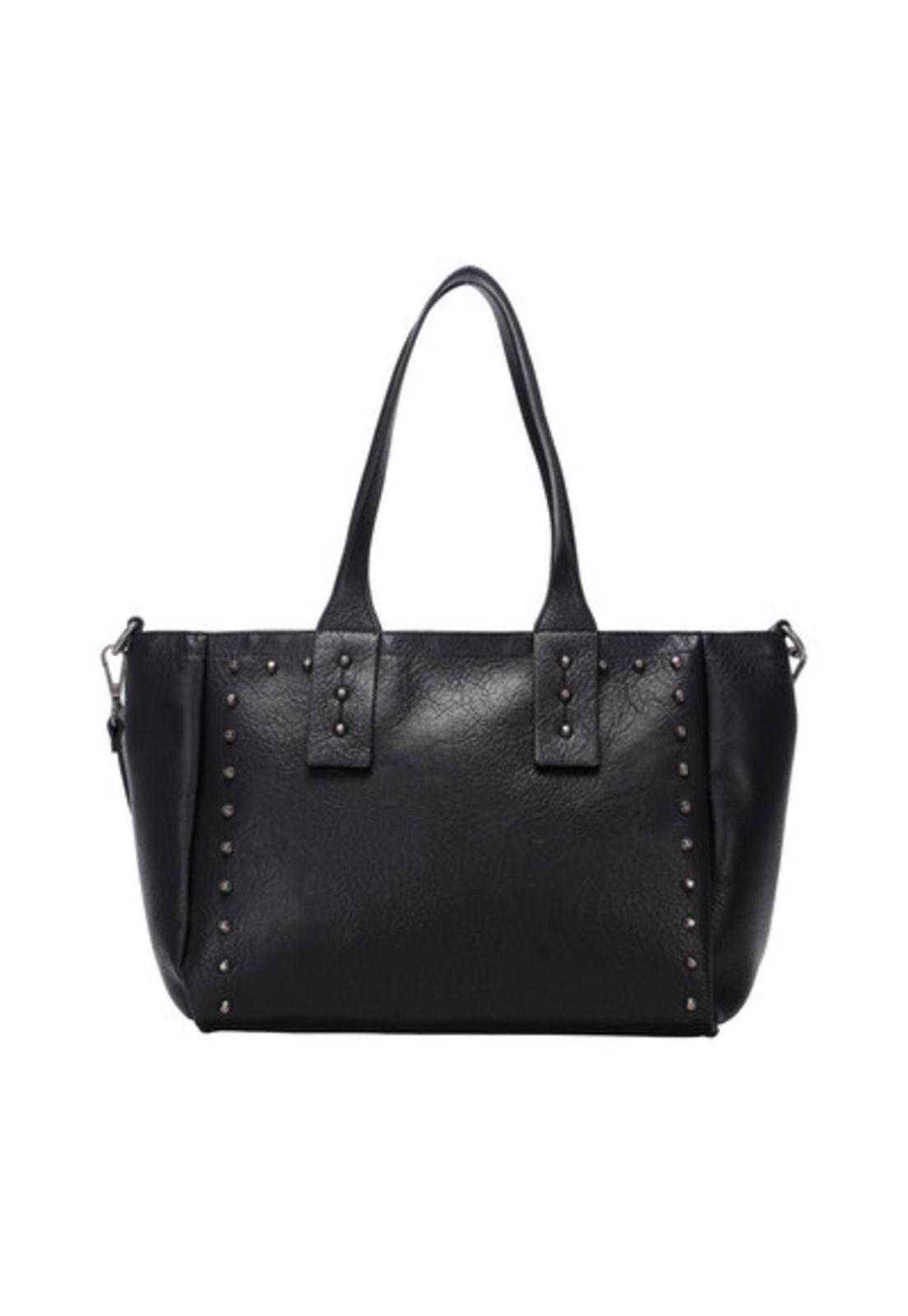 Cartera Tote Negro Pollini-0