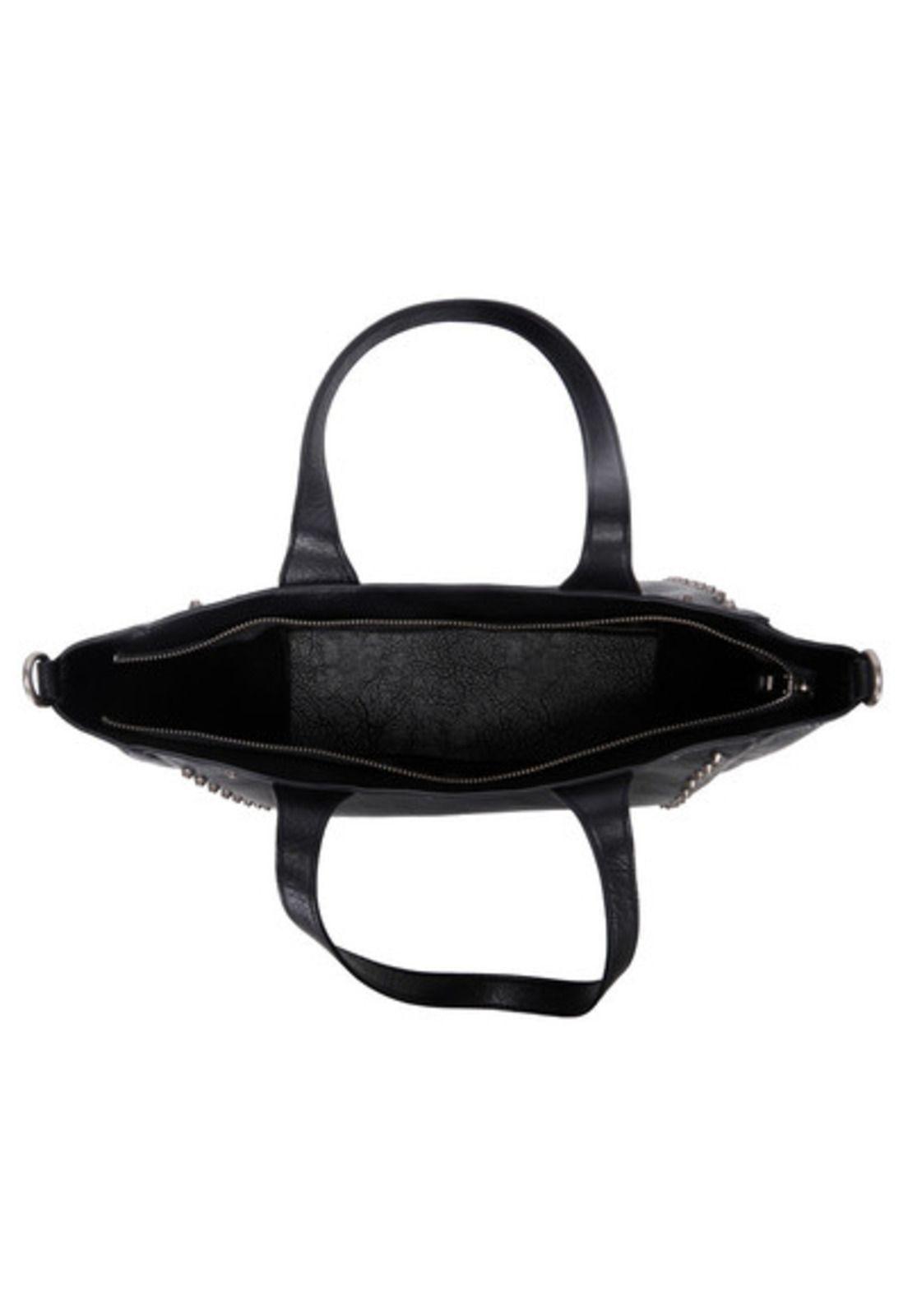 Cartera Tote Negro Pollini-3