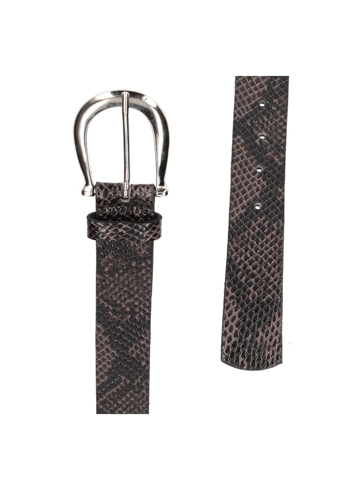 Cinturón Cuero Mujer P570 Gris Pollini-2