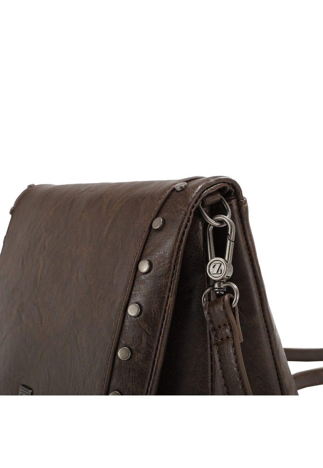 Cartera Bandolera Chocolate Zappa-3