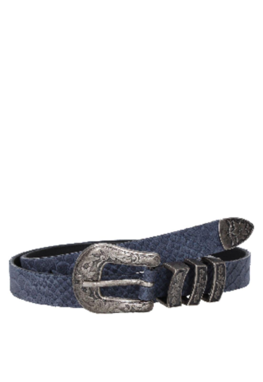 Cinturón Cuero Mujer Azul Zappa-0