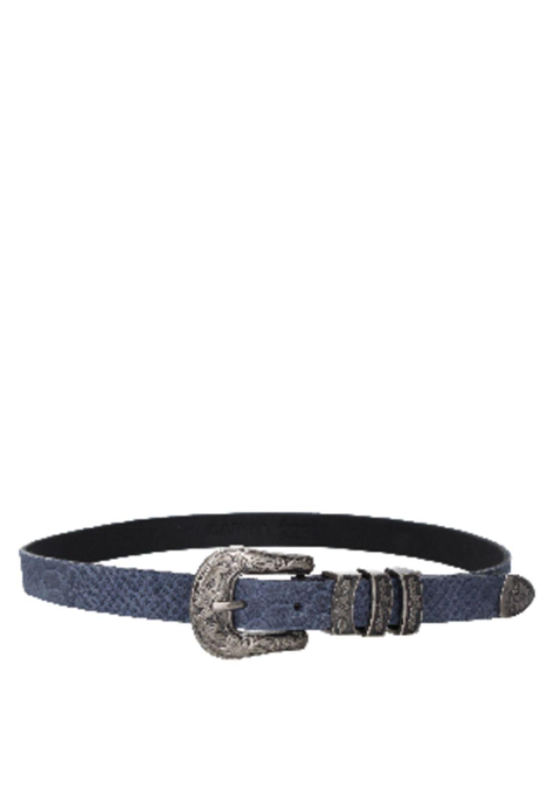 Cinturón Cuero Mujer Azul Zappa-1