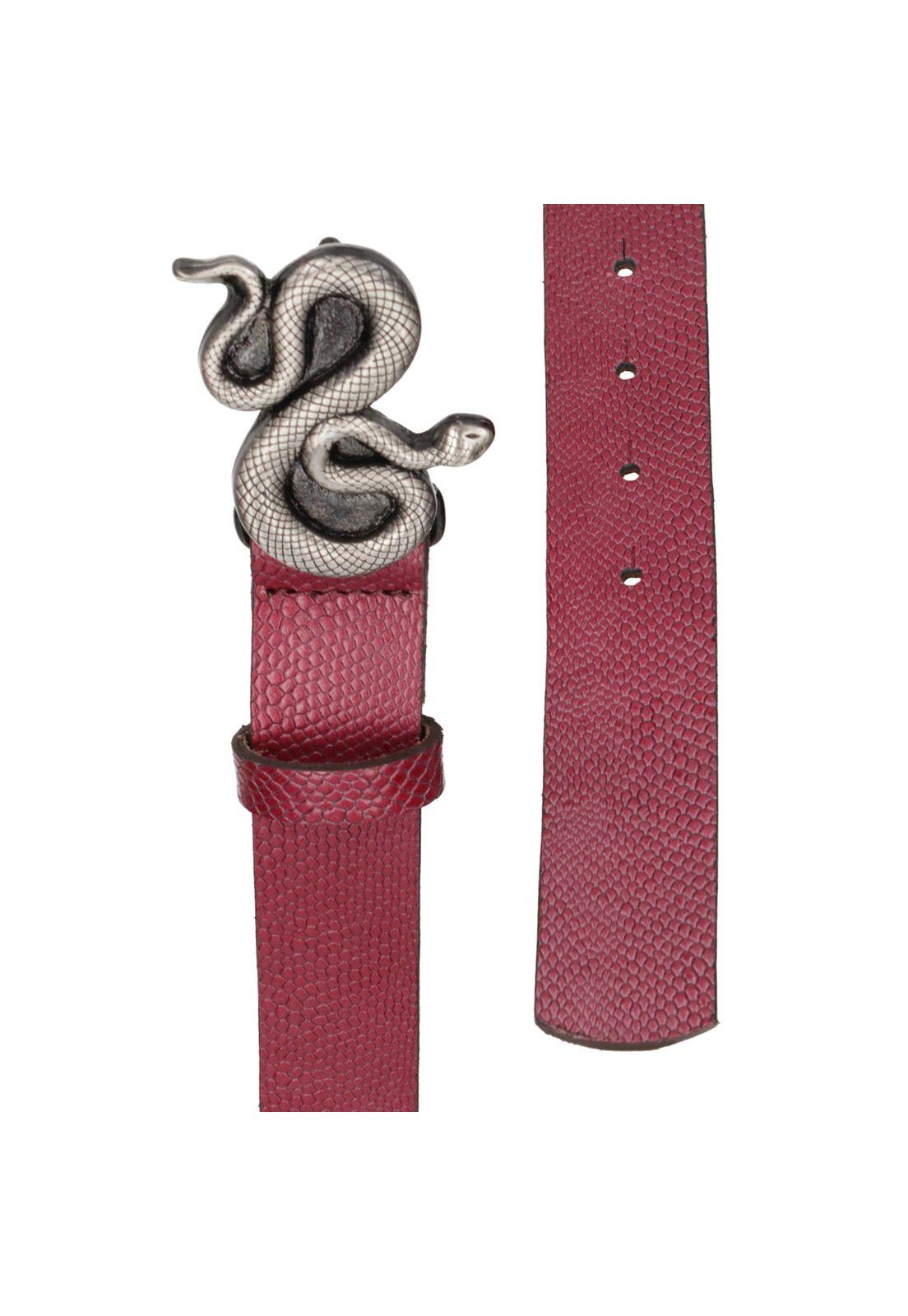 Cinturón Cuero Mujer Z573 Rojo Zappa-2
