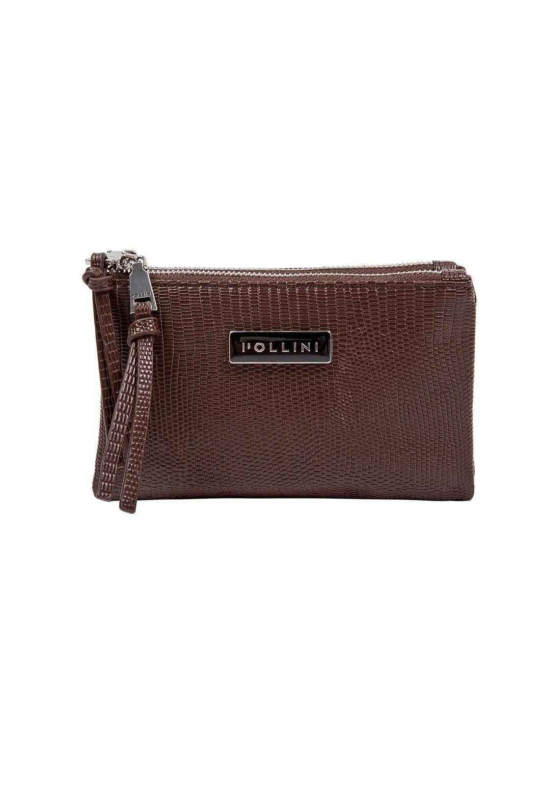 Billetera Mujer Chocolate Pollini-0
