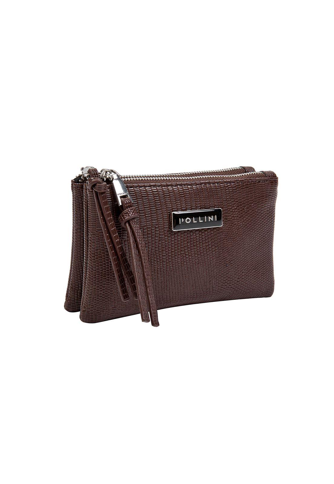Billetera Mujer Chocolate Pollini-3