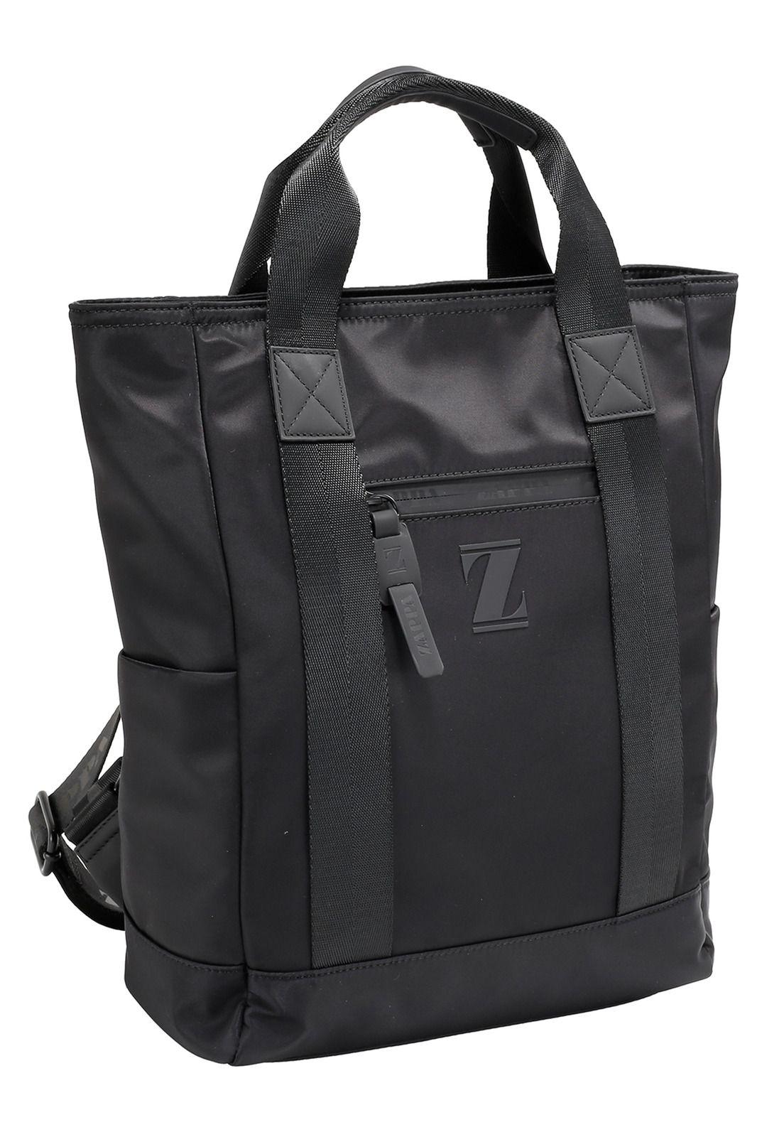 Mochila Porta Notebook Mujer Negro Zappa-4