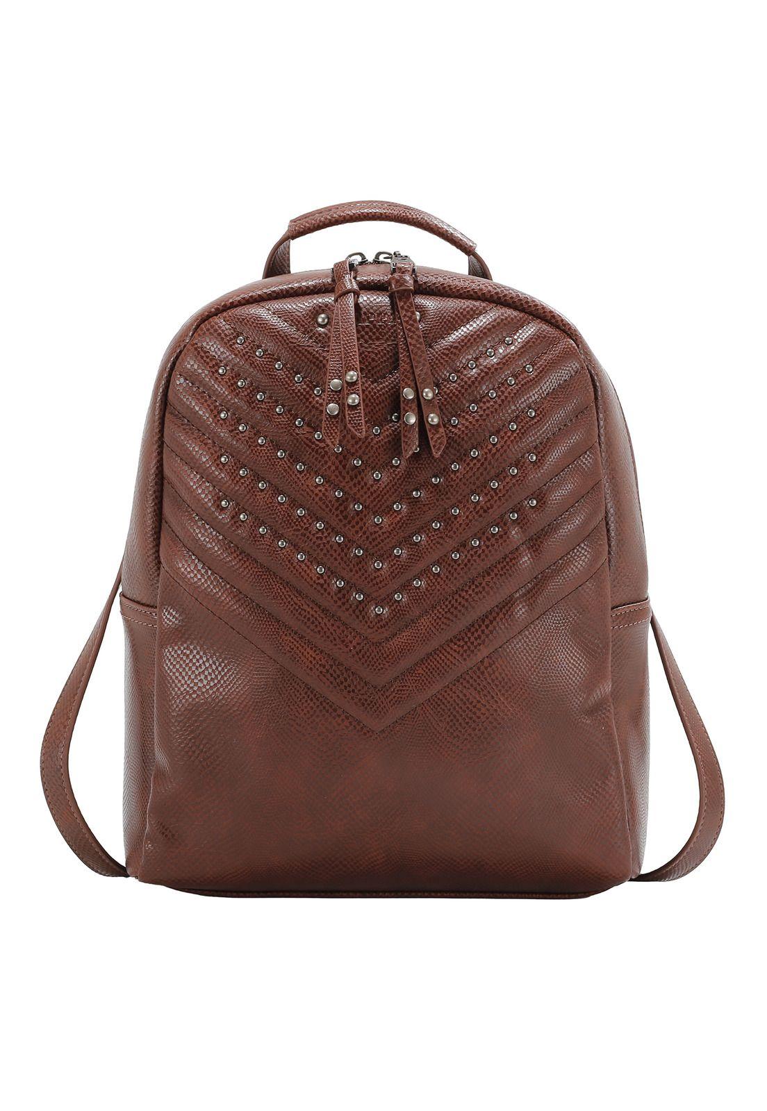 Mochila Mujer Chocolate Zappa-0