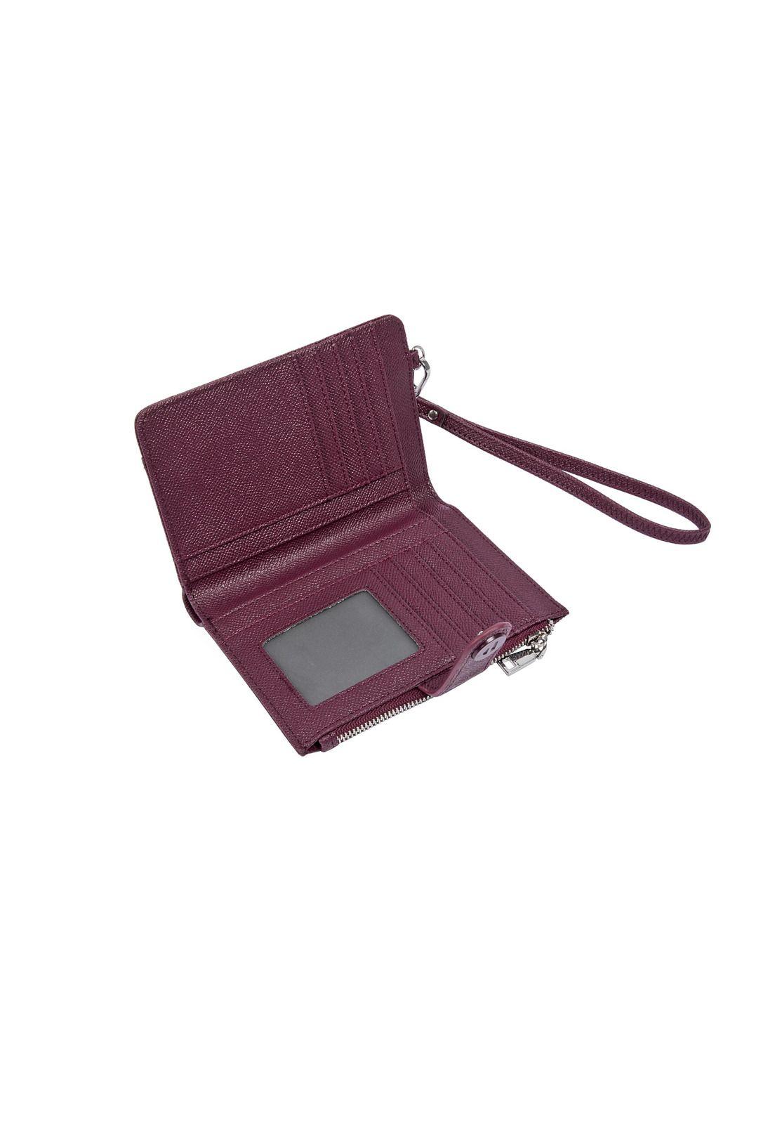 Billetera Mujer Burdeo B107 Pollini-2