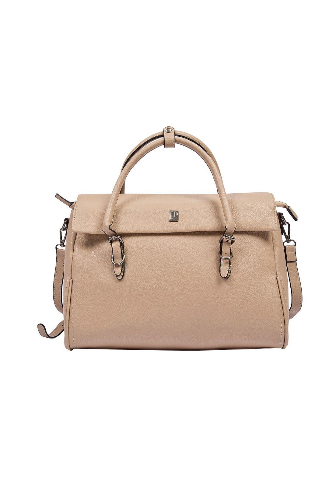 Cartera Tote Taupe Pollini-0
