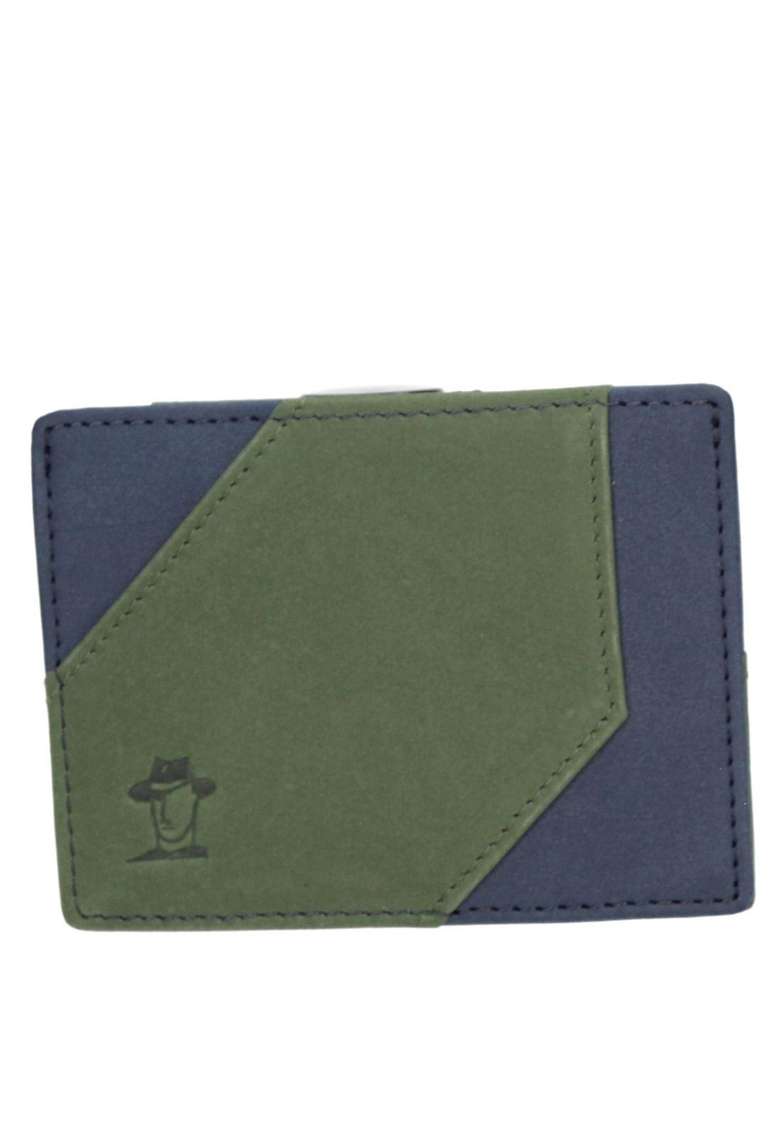 Tarjetero Cuero Hombre  Azul Panama Jack-2