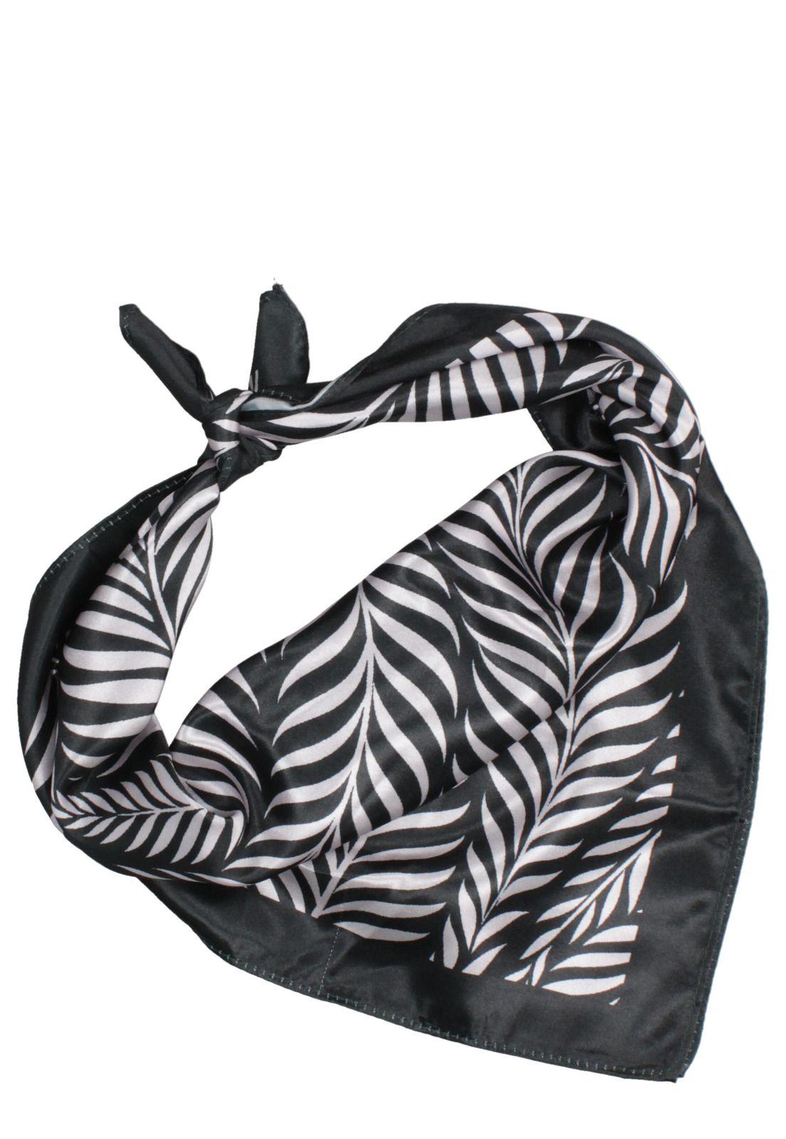 Pañuelo Mujer Blanco-Negro Pollini-0