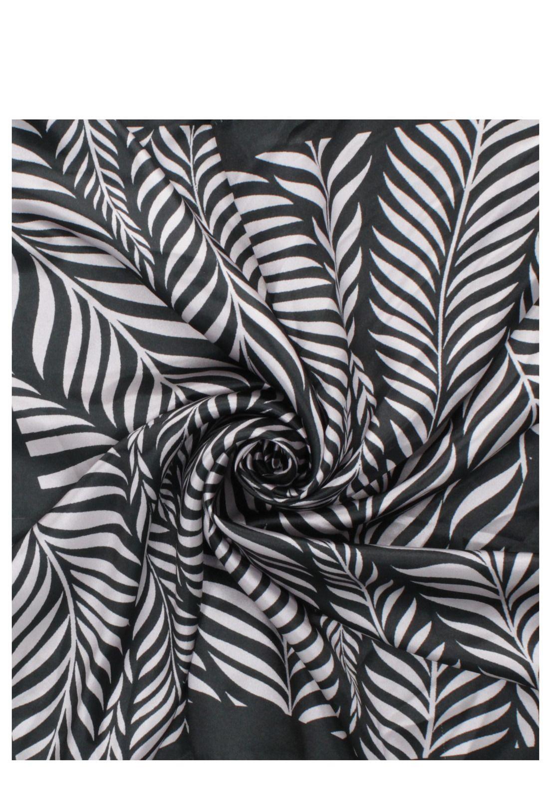 Pañuelo Mujer Blanco-Negro Pollini-2