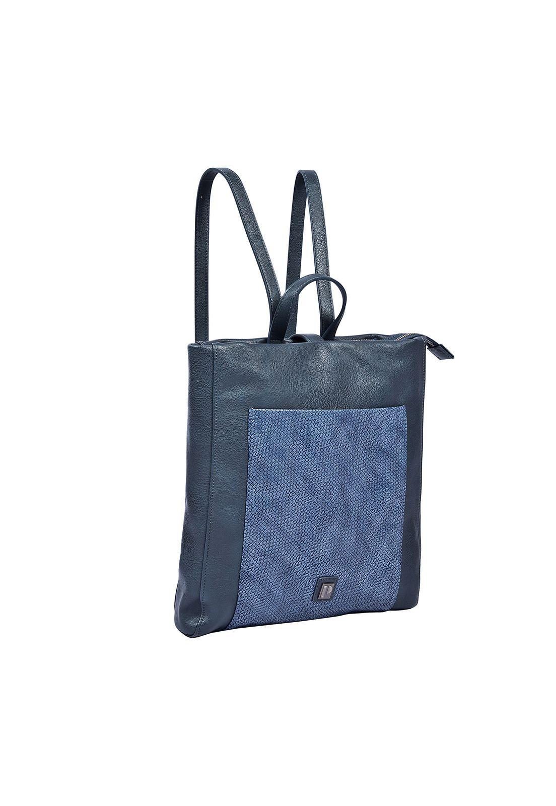 Mochila Mujer Azul Pollini-2