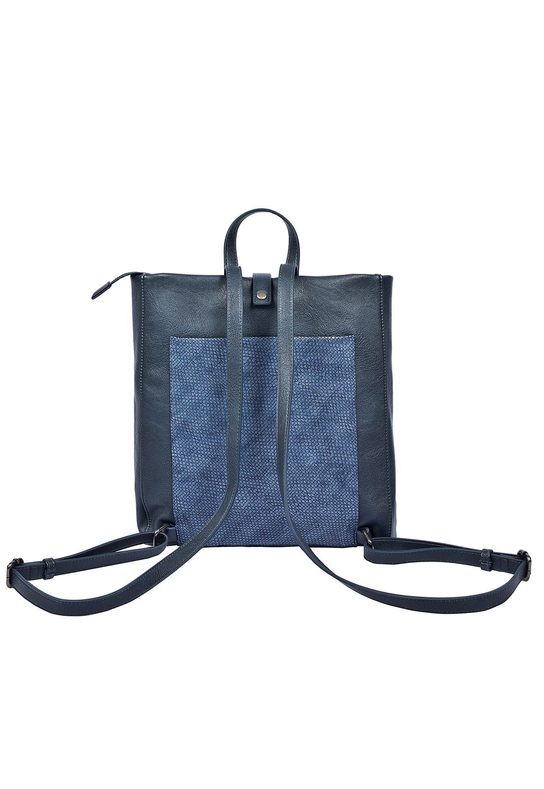 Mochila Mujer Azul Pollini-3