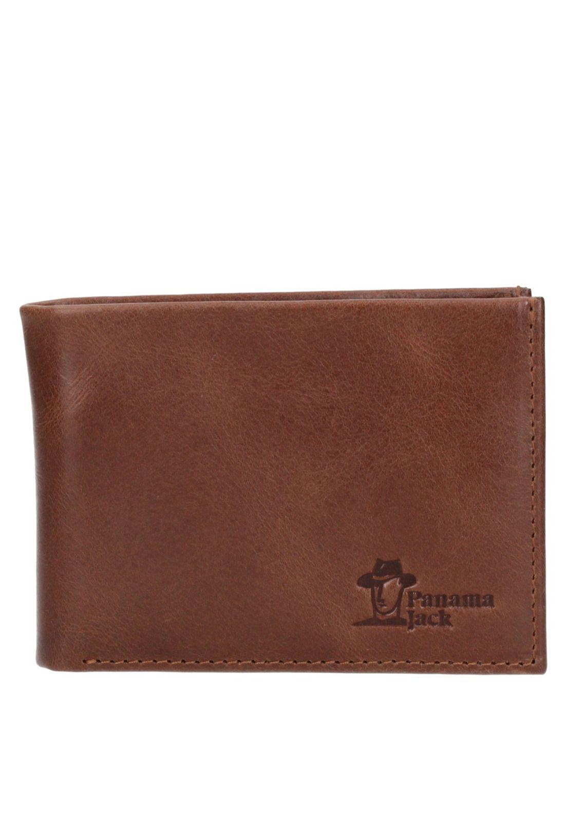 Billetera Cuero Hombre Café Panama Jack-0