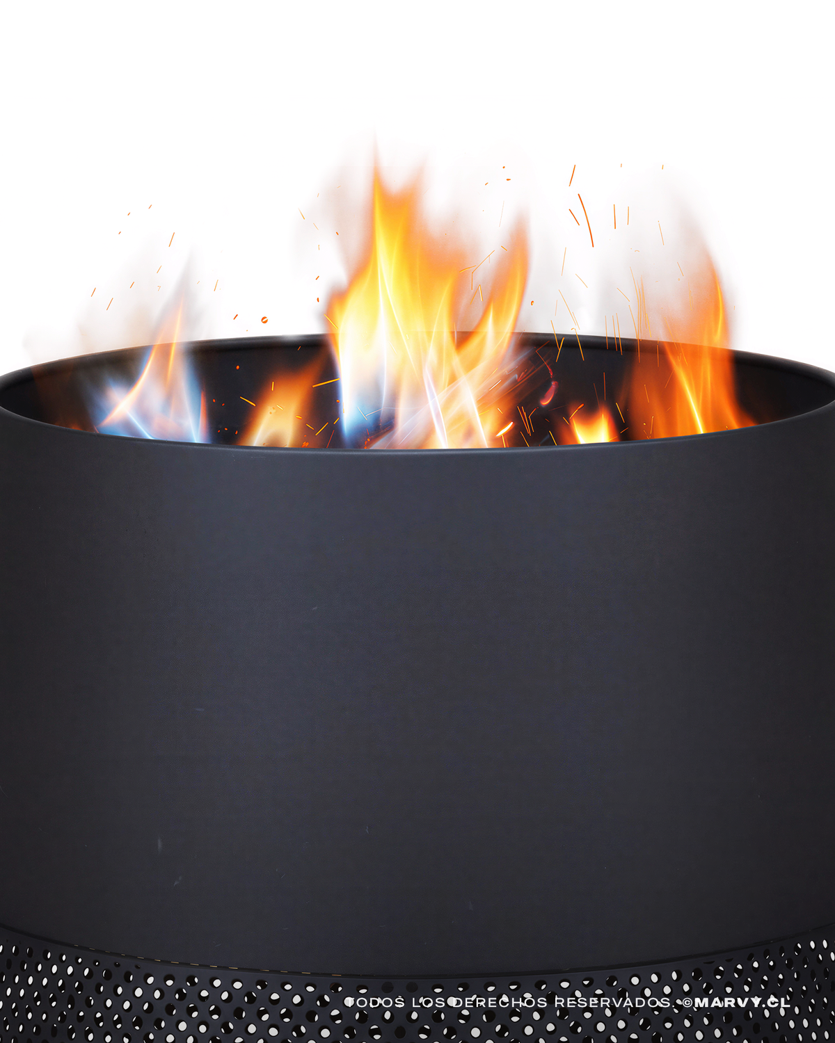 Brasero de acero Terra Alto 45 cm Negro-2