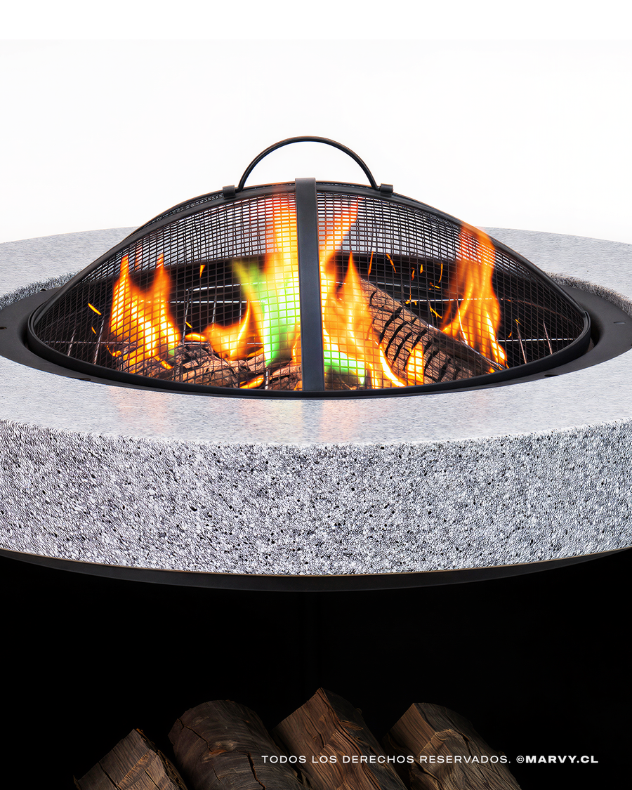 Brasero y parrilla BBQ Vulcano Villarrica 70 cm-2