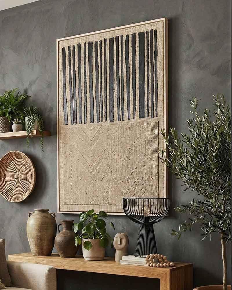 CUADRO CANVAS DECORATIVO TEXTURED 80X120 CM CON MARCO L40463 MARVY-0