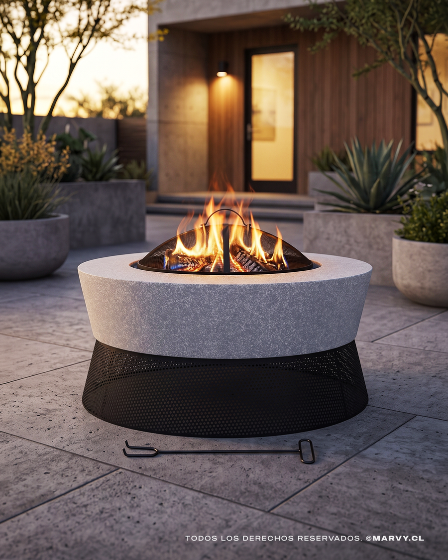 Brasero y parrilla BBQ Vulcano Llaima 72 cm-0