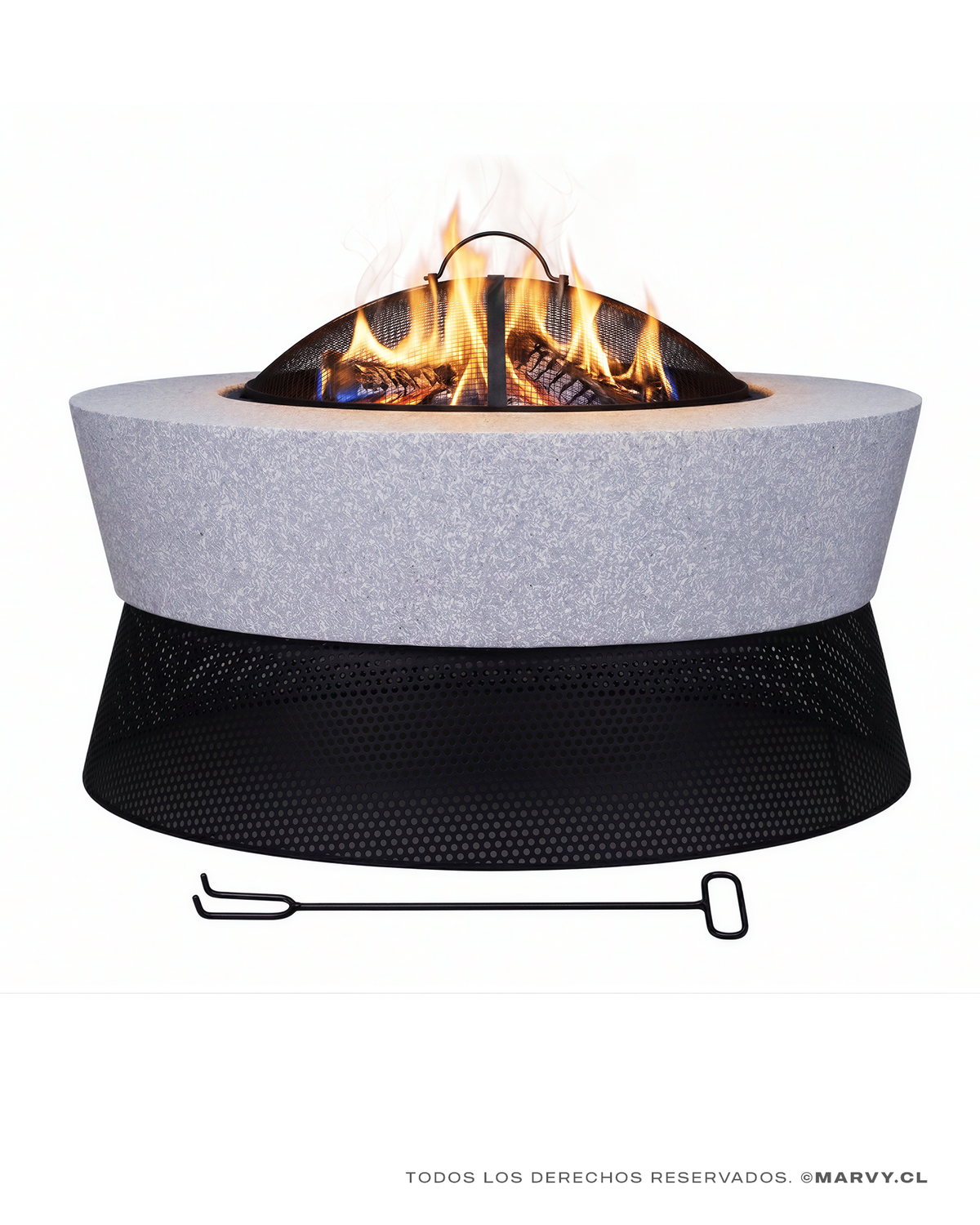 Brasero y parrilla BBQ Vulcano Llaima 72 cm-1