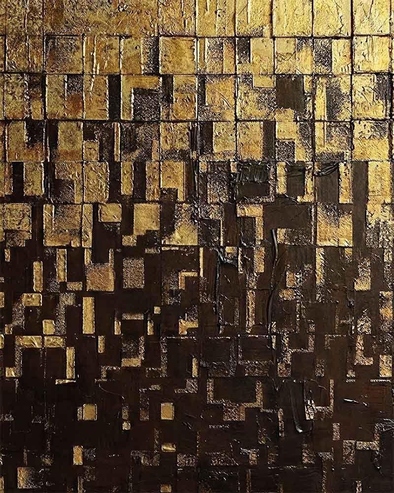 CUADRO CANVAS DECORATIVO GOLD 80X120 CM CON MARCO F50103 MARVY-3