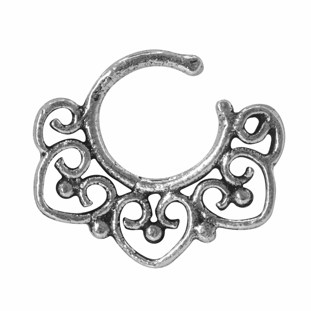 Piercing Septum Plata 925 Dise o Corazones-0