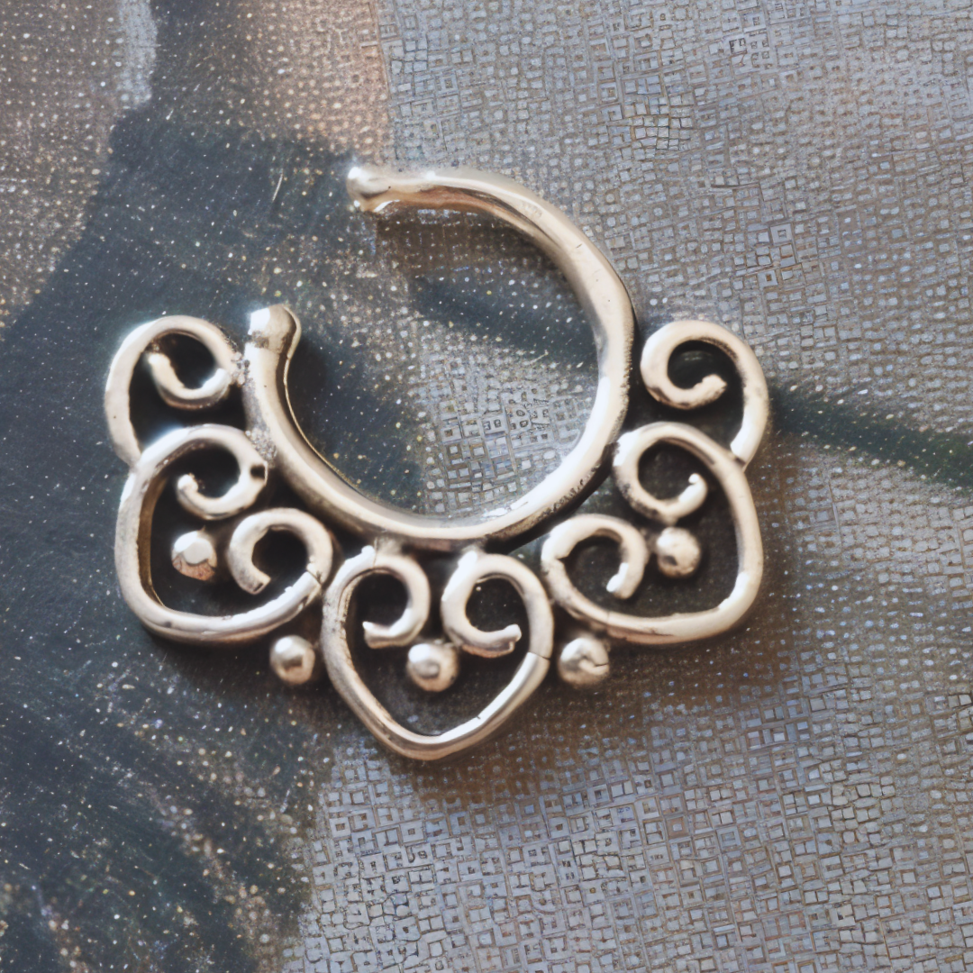 Piercing Septum Plata 925 Dise o Corazones-2