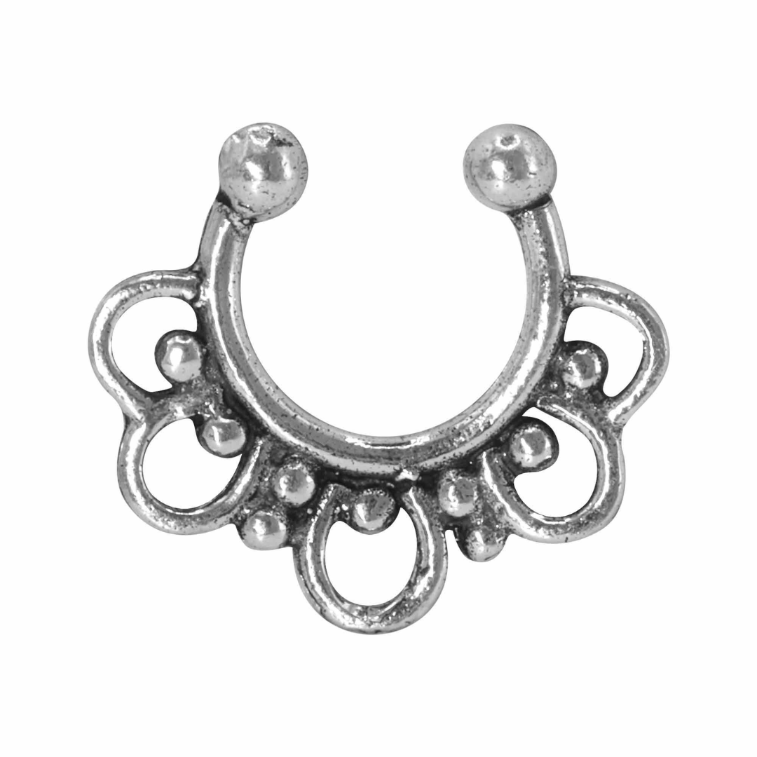Piercing Septum Plata 925 dise o estilo bali-0