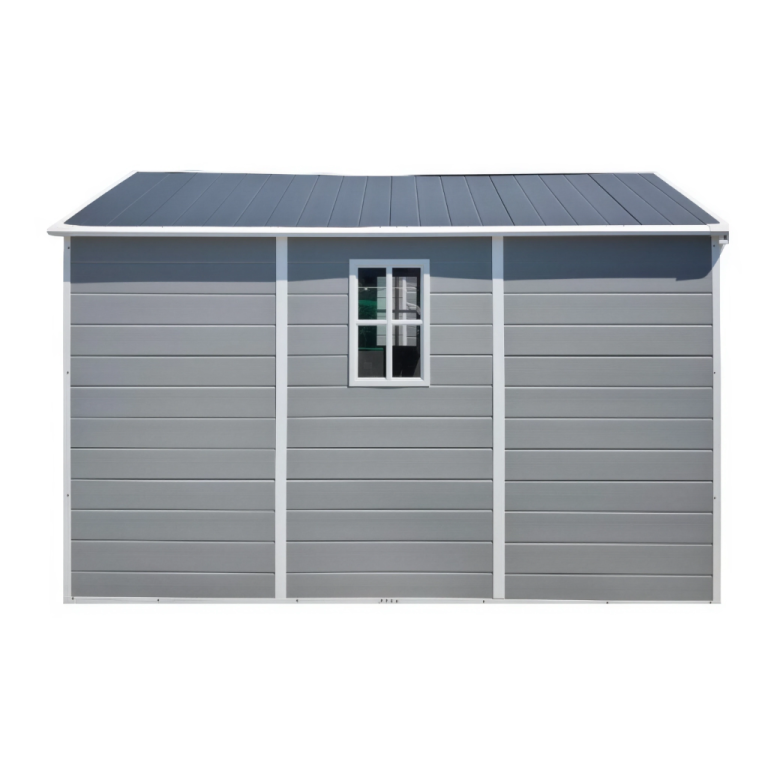 Bodega Jardín Plástico 7.5×10.7 FT Gris 7,25 m2-2