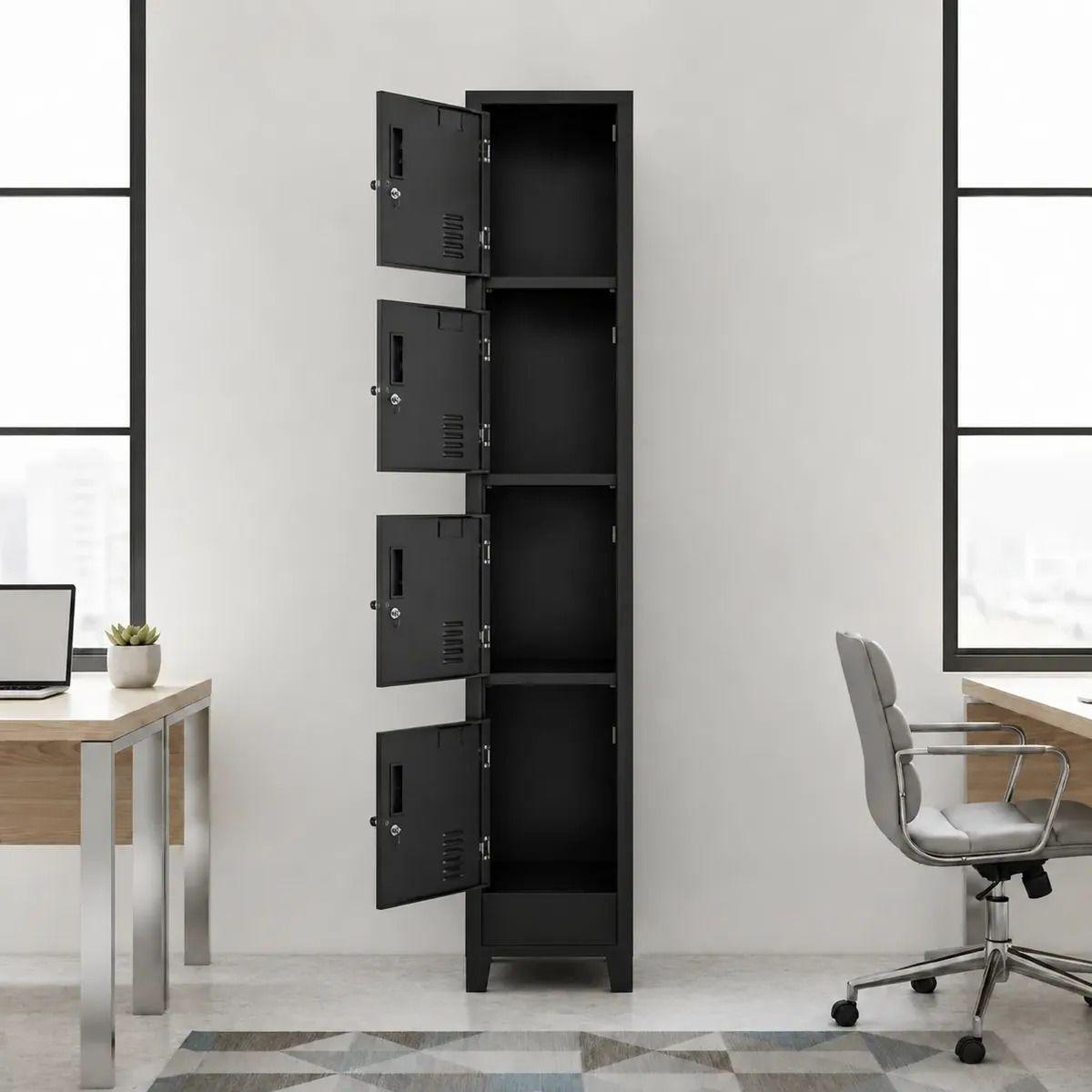 Locker 1 cuerpo 4 casilleros 180x30x45cm-2