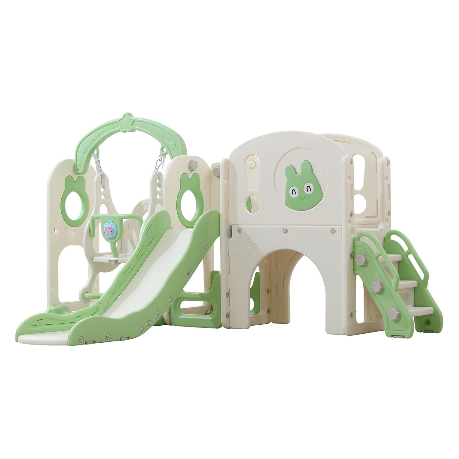 Resbalin 6 en 1 columpio aro telescopio almacenamiento y juego de perforacion verde-0