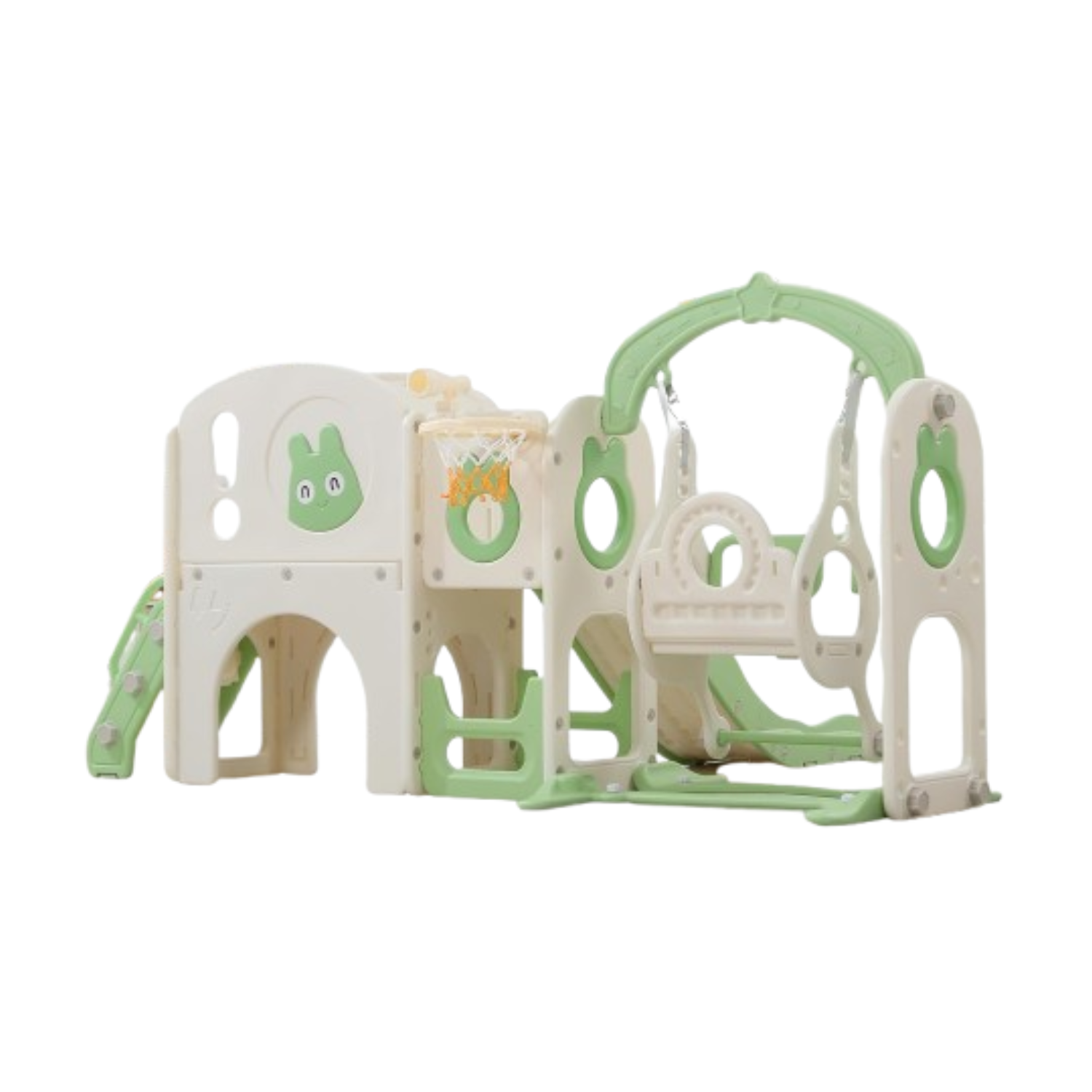 Resbalin 6 en 1 columpio aro telescopio almacenamiento y juego de perforacion verde-1