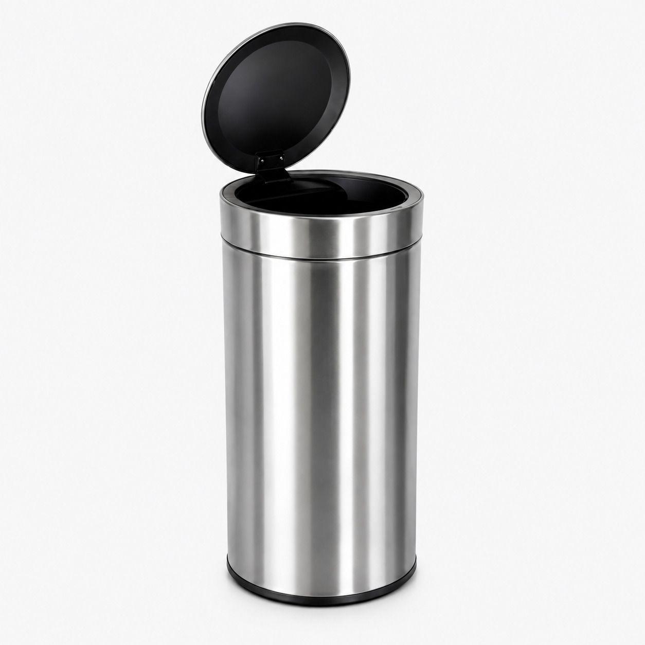 Basurero Metalico Acero Inoxidable 40L Con Sensor-0