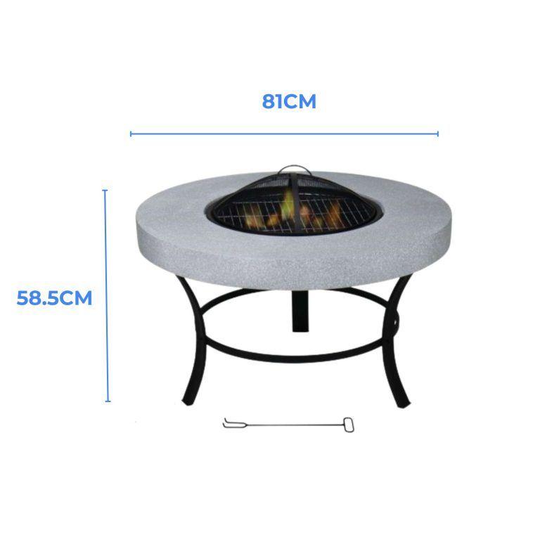 Fogon Parrilla a la Piedra Clasico 81x81x58.5cm-1