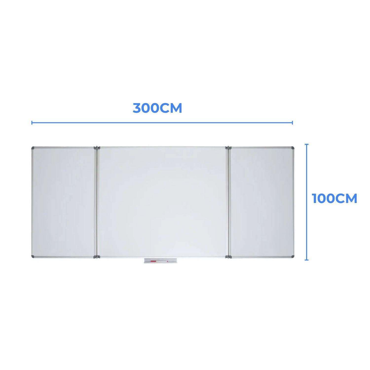 Pizarra Plegable de Pared Blanca 300x100cm-1
