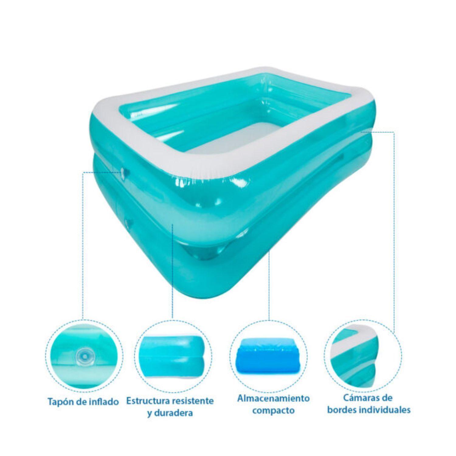 Piscina Inflable Niños Y Adultos Rectangular 228x148-2