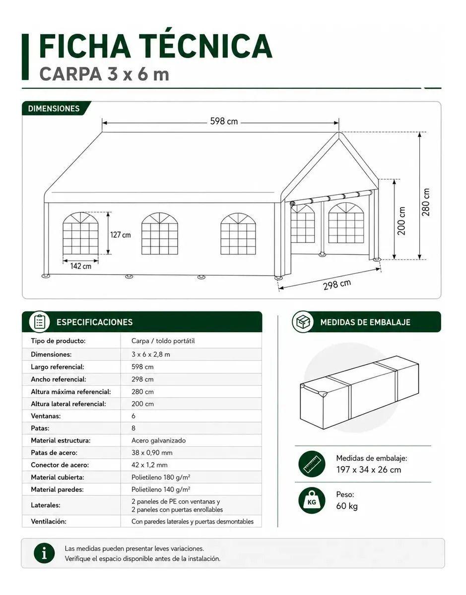 Carpa 18mt2 Eventos Multiuso Impermeable-5