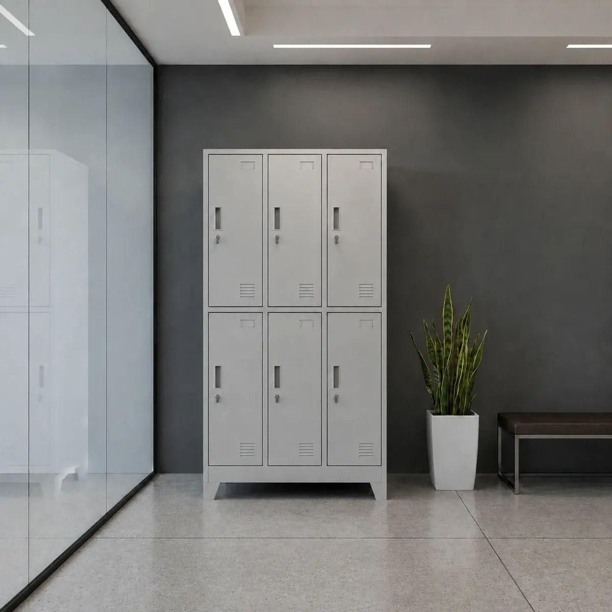 Locker 3 Cuerpos 6 Casilleros 180x90x45cm-0