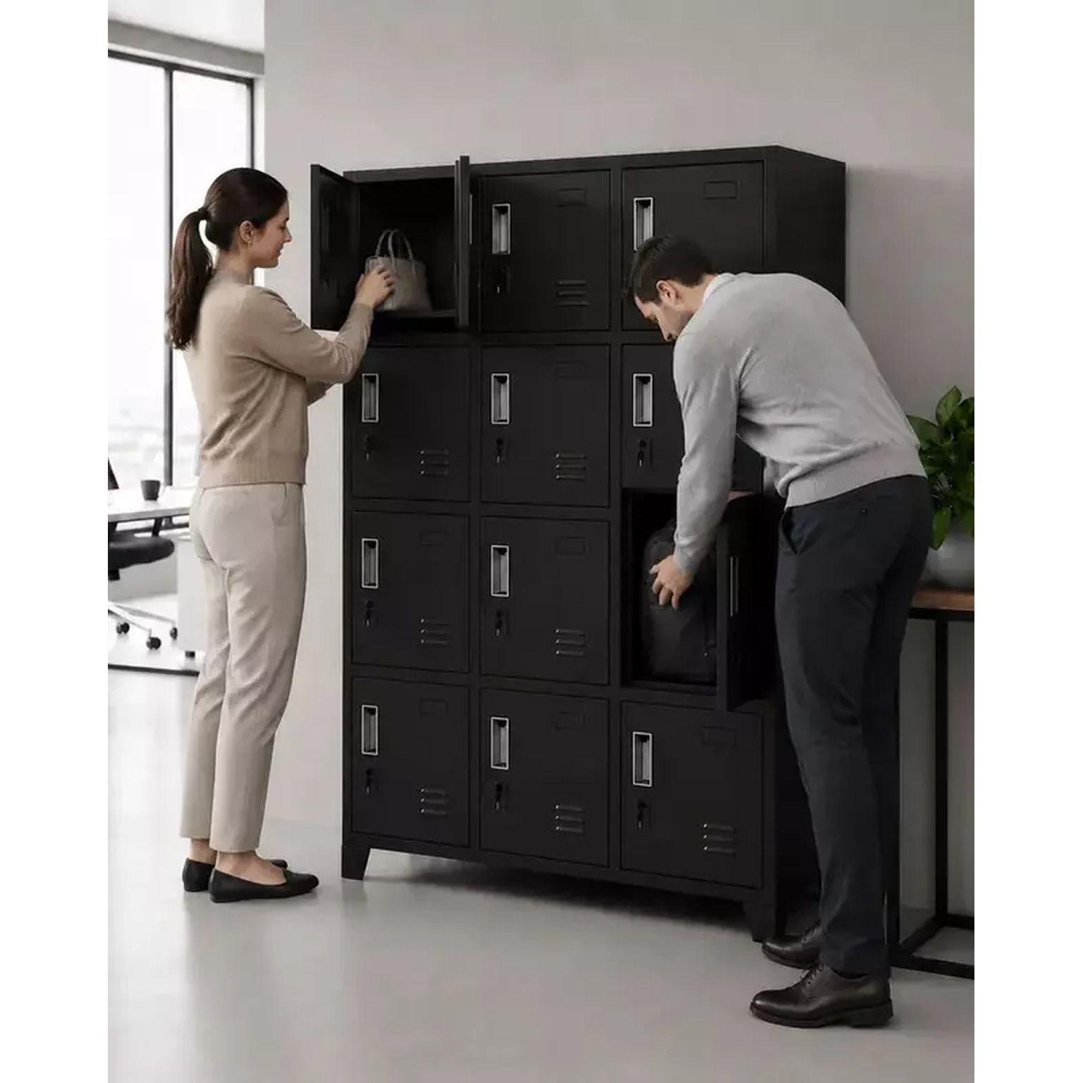 Locker 3 cuerpos 12 casilleros 165x83x45cm-1